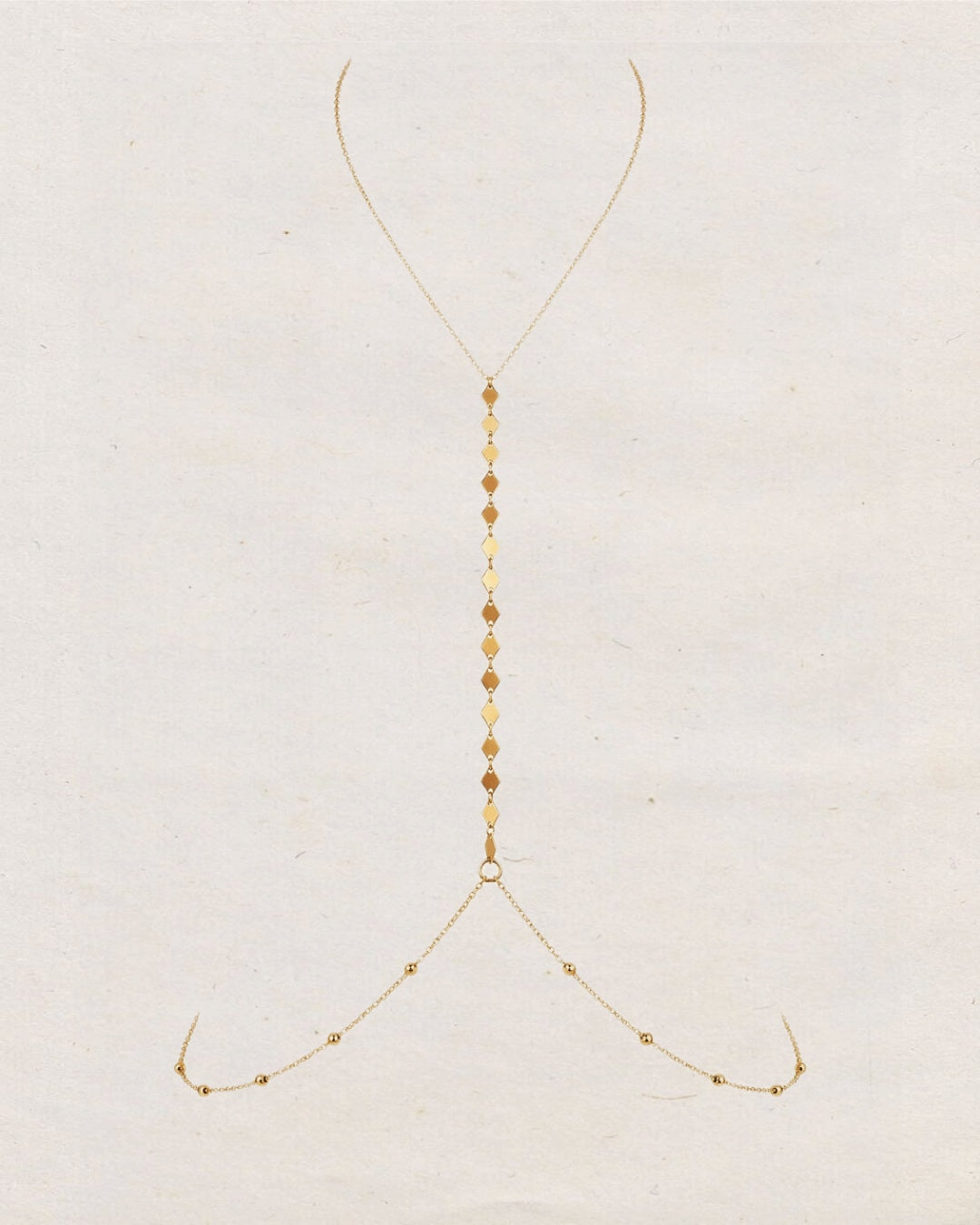 Simple Gold Bodychain Rombos