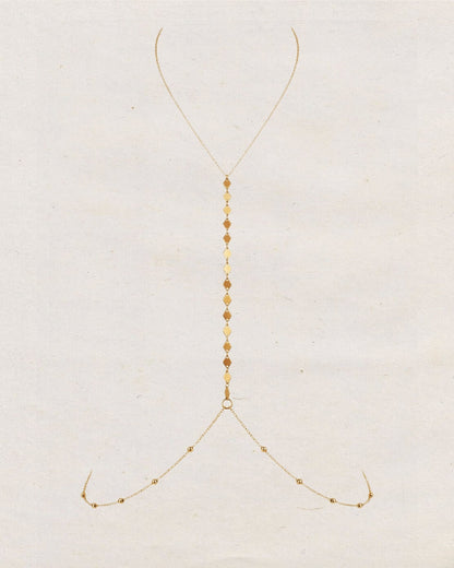 Simple Gold Bodychain Rombos