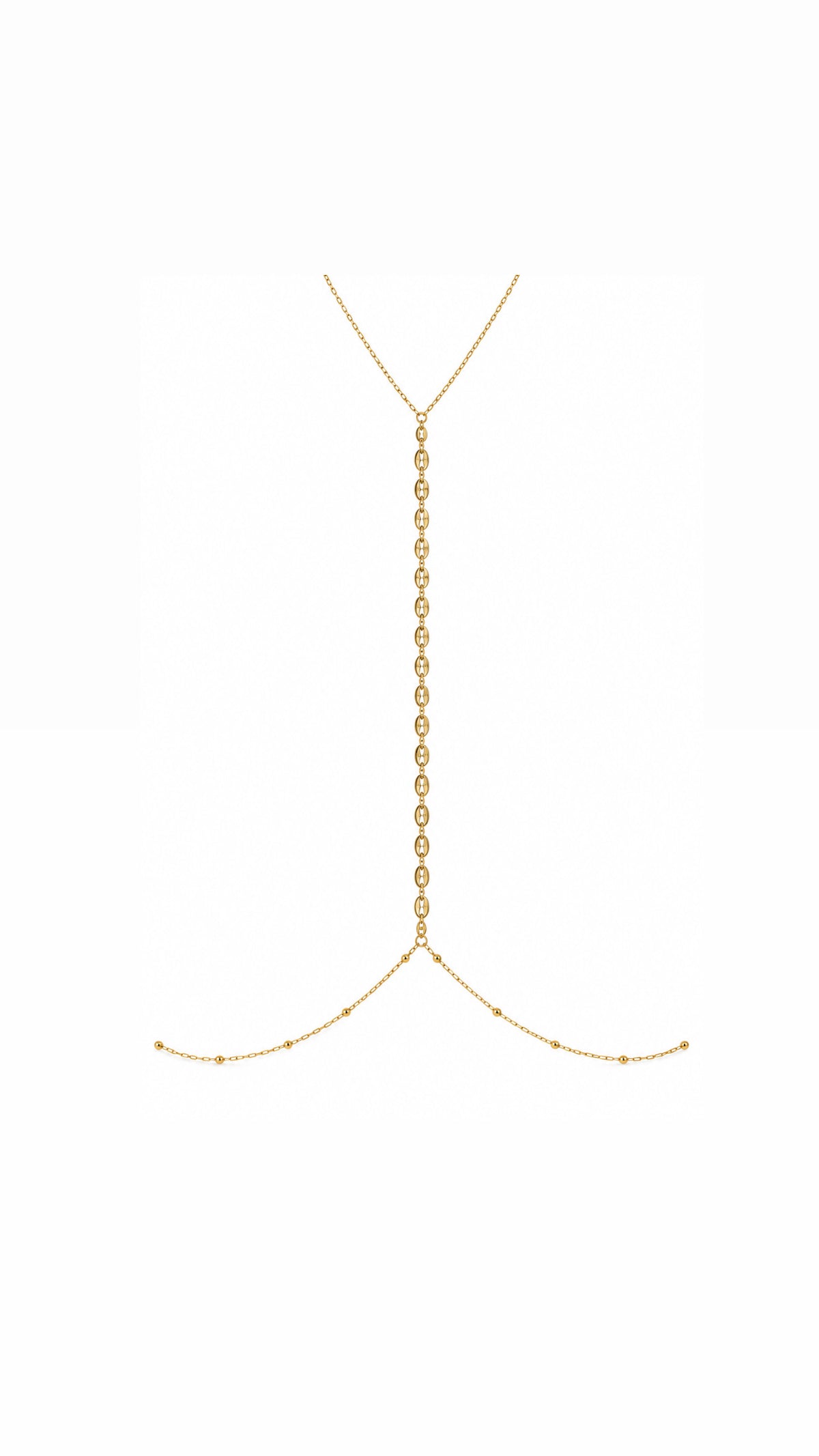 Simple Gold Bodychain Oval