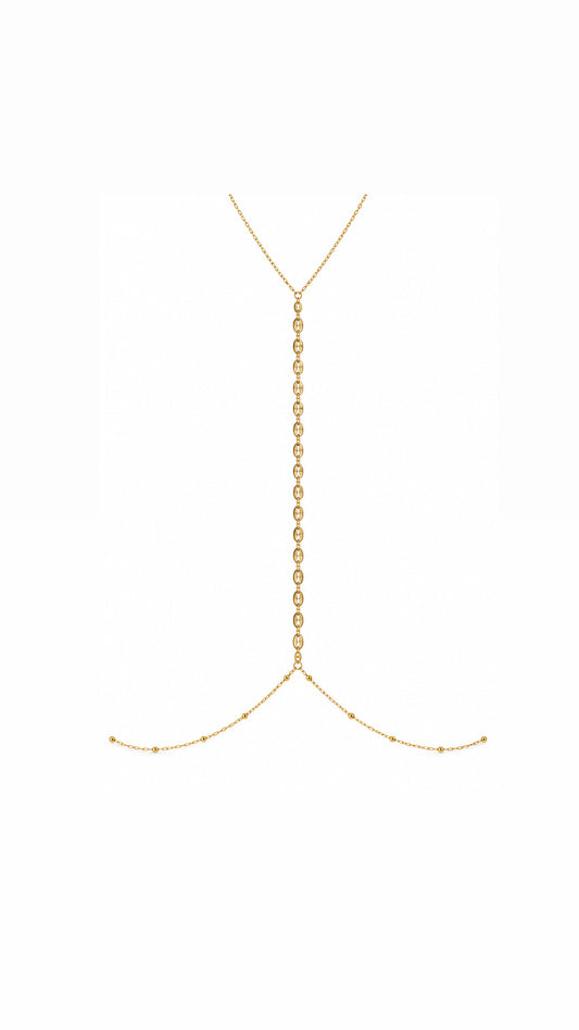 Simple Gold Bodychain Oval